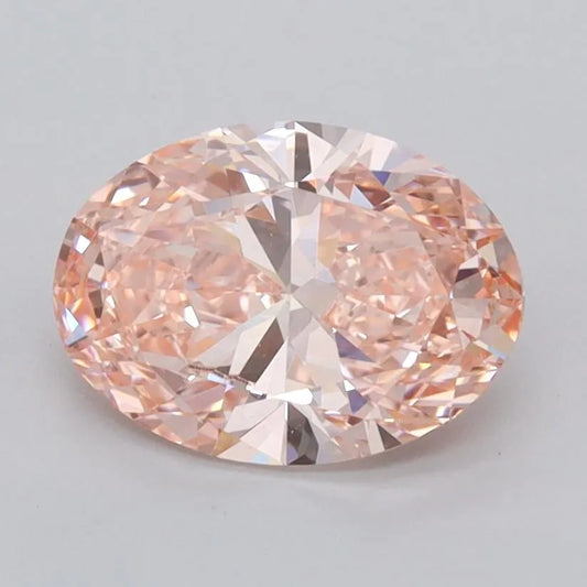 1.57ct Oval Lab Grown Diamond (Colour Fancy Vivid Pink, Clarity VS1, IGI Certified)