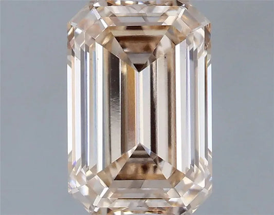 1.58ct Emerald Lab Grown Diamond (Colour Fancy Light Brown, Clarity VS2, IGI Certified)