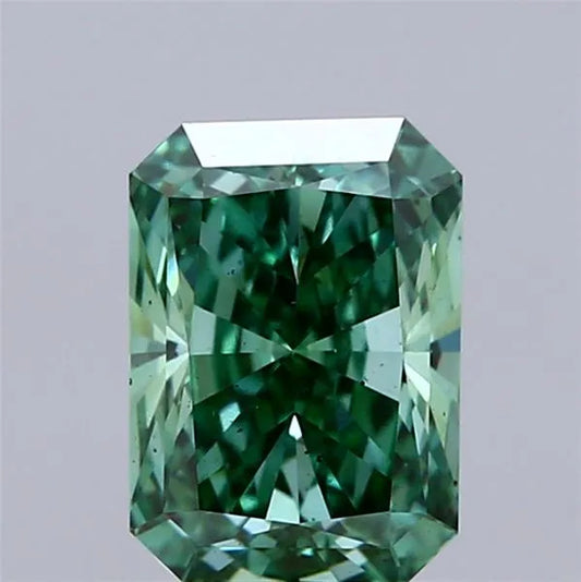 1.77ct Radiant Lab Grown Diamond (Colour Fancy Vivid Green, Clarity SI1, IGI Certified)