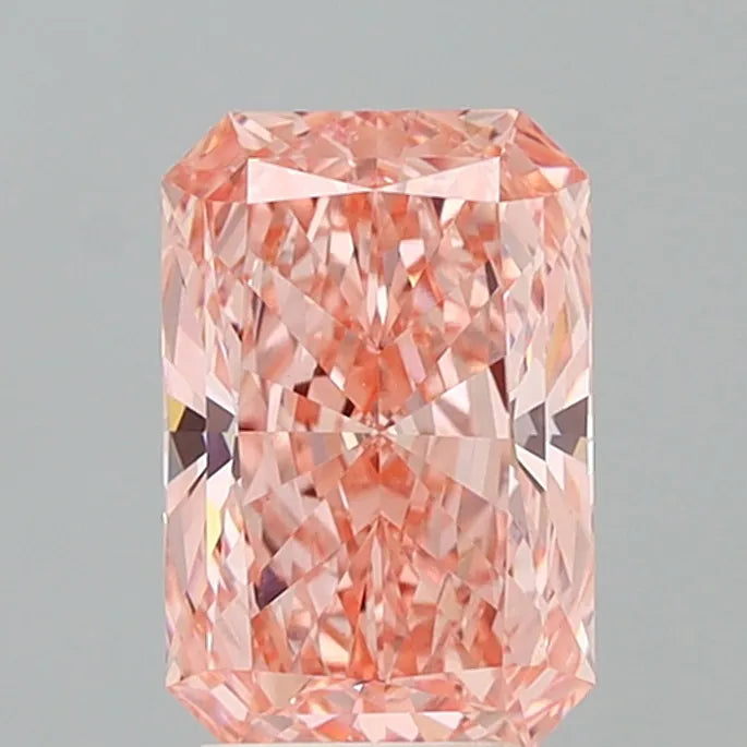 3.89ct Radiant Lab Grown Diamond (Colour Fancy Vivid Pink, Clarity VVS2, IGI Certified)