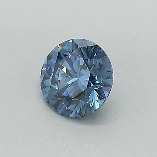 0.34ct Round Lab Grown Diamond (Colour Fancy Deep Blue, Clarity SI1, Cut ID, IGI Certified)