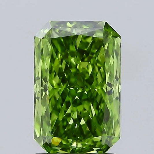 1.55ct Radiant Lab Grown Diamond (Colour Fancy Vivid Green, Clarity VS1, IGI Certified)