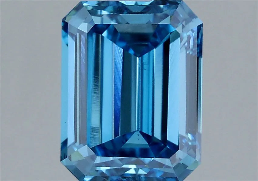 2.00ct Emerald Lab Grown Diamond (Colour Fancy Vivid Blue, Clarity VS2, IGI Certified)