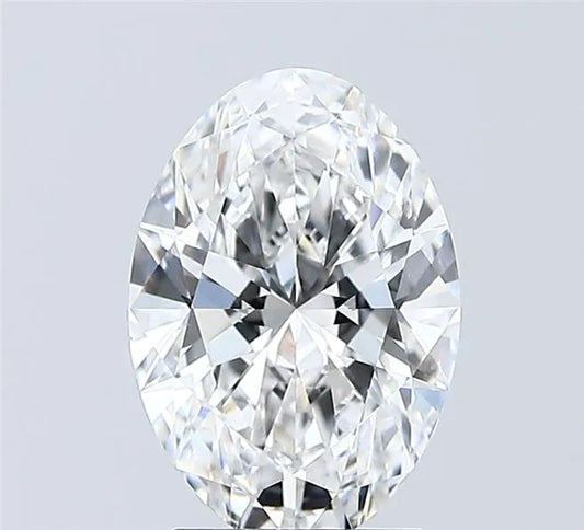 2.00ct Oval Lab Grown Diamond (Colour D, Clarity VVS2, IGI Certified)