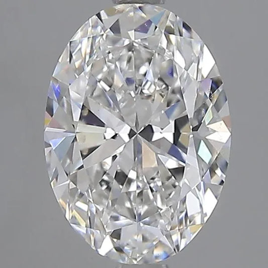 2.00ct Oval Lab Grown Diamond (Colour D, Clarity VVS2, IGI Certified)