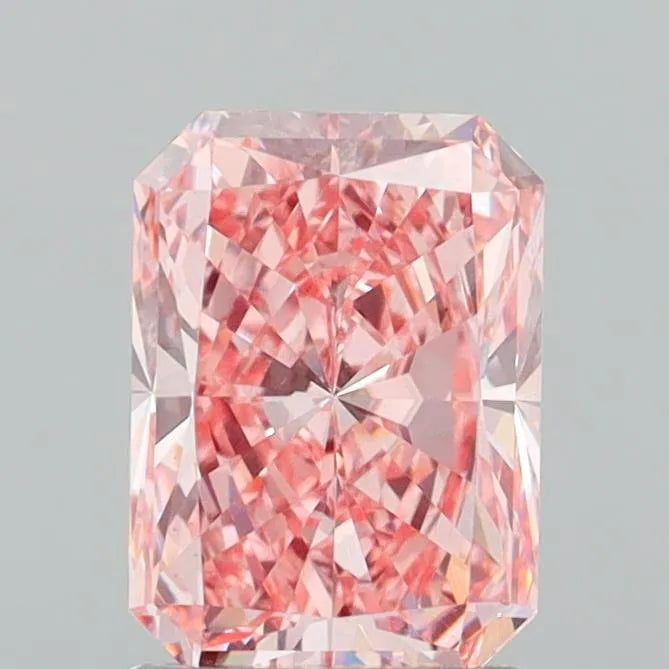 2.00ct Radiant Lab Grown Diamond (Colour Fancy Vivid Pink, Clarity VVS2, IGI Certified)
