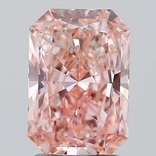 2.00ct Radiant Lab Grown Diamond (Colour Fancy Vivid Pink, Clarity VVS2, IGI Certified)