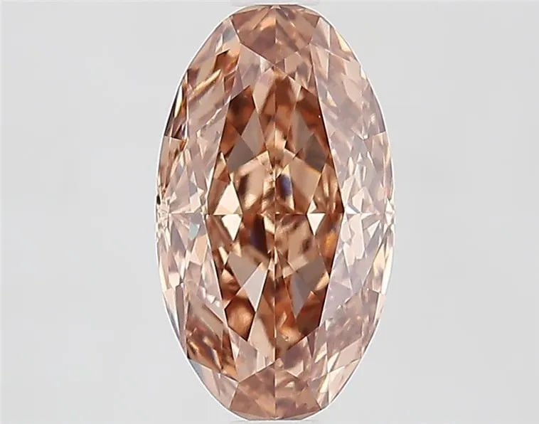 2.01ct Oval Lab Grown Diamond (Colour Fancy Yellowish Brown, Clarity VVS2, IGI Certified)