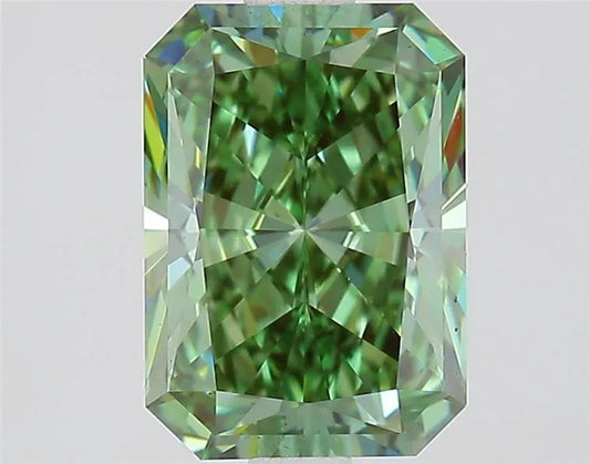 2.08ct Radiant Lab Grown Diamond (Colour Fancy Vivid Green, Clarity VVS2, IGI Certified)