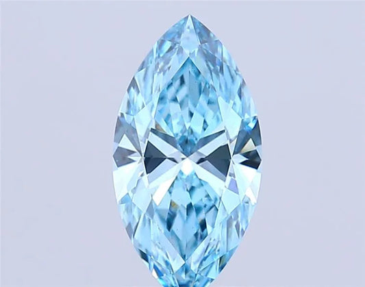 2.10ct Marquise Lab Grown Diamond (Colour Fancy Vivid Blue, Clarity VS1, IGI Certified)