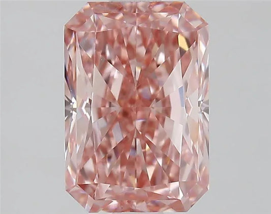 2.10ct Radiant Lab Grown Diamond (Colour Fancy Vivid Pink, Clarity VVS2, IGI Certified)