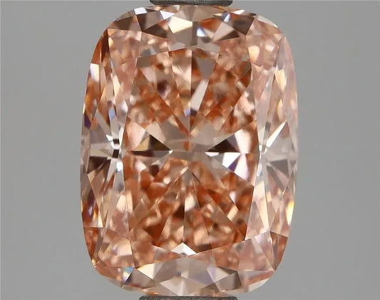2.14ct Cushion brilliant Lab Grown Diamond (Colour Fancy Intense Orangey Pink, Clarity VS1, IGI Certified)