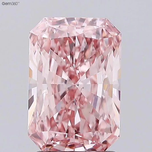 2.25ct Radiant Lab Grown Diamond (Colour Fancy Vivid Pink, Clarity VS1, IGI Certified)
