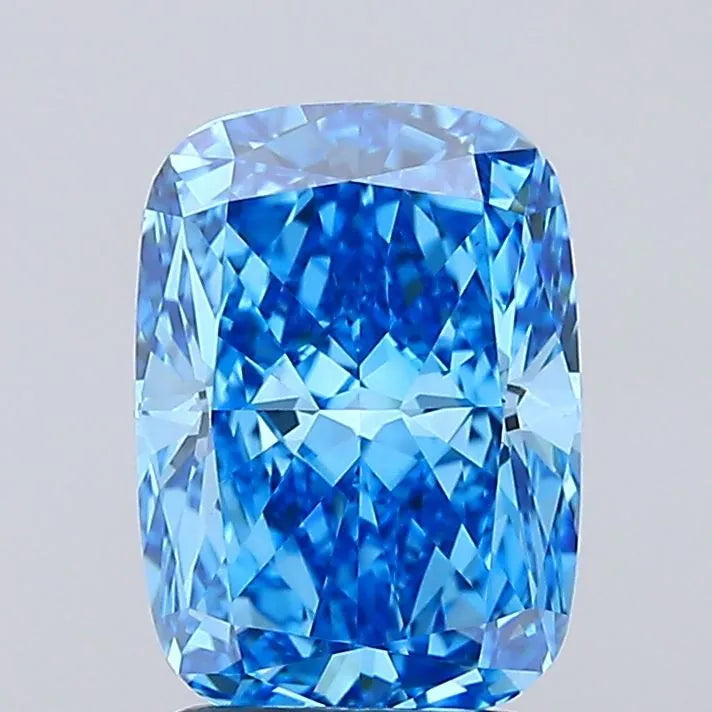2.32ct Cushion modified Lab Grown Diamond (Colour Fancy Vivid Blue, Clarity VS1, IGI Certified)