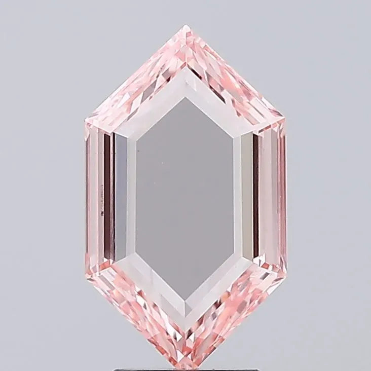 2.35ct Hexagonal Lab Grown Diamond (Colour Fancy Intense Pink, Clarity VS1, IGI Certified)