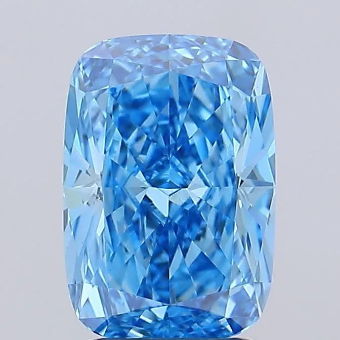 2.50ct Cushion modified Lab Grown Diamond (Colour Fancy Vivid Blue, Clarity VS1, IGI Certified)