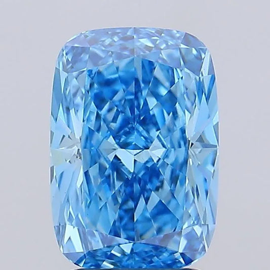 2.50ct Cushion modified Lab Grown Diamond (Colour Fancy Vivid Blue, Clarity VS1, IGI Certified)
