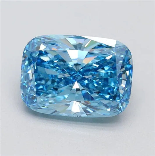 2.51ct Cushion brilliant Lab Grown Diamond (Colour Fancy Vivid Blue, Clarity VS2, IGI Certified)