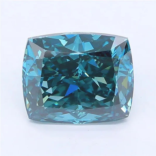 2.59ct Cushion modified Lab Grown Diamond (Colour Fancy Deep Greenish Blue, Clarity VS1, IGI Certified)