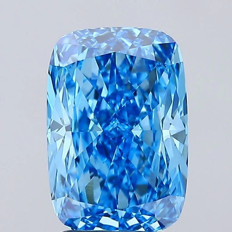 2.74ct Cushion modified Lab Grown Diamond (Colour Fancy Vivid Blue, Clarity VVS2, IGI Certified)