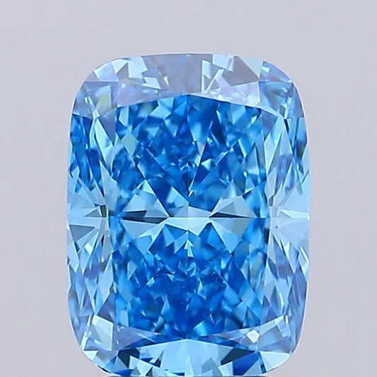 2.78ct Cushion modified Lab Grown Diamond (Colour Fancy Vivid Blue, Clarity VS1, IGI Certified)