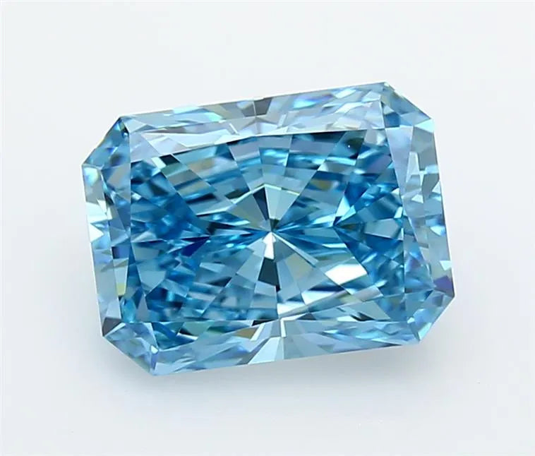 2.78ct Radiant Lab Grown Diamond (Colour Fancy Vivid Blue, Clarity VVS2, IGI Certified)