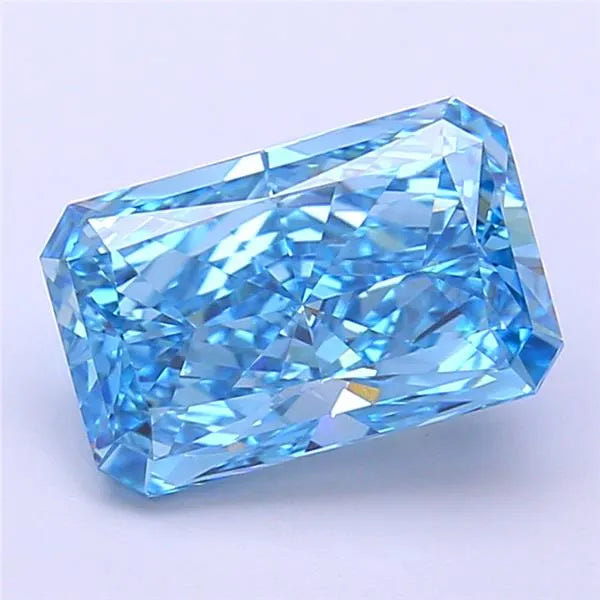 2.79ct Radiant Lab Grown Diamond (Colour Fancy Vivid Blue, Clarity VVS2, IGI Certified)
