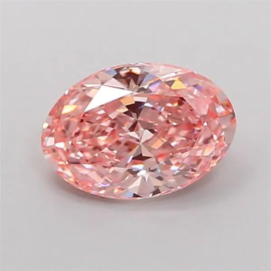 1.54ct Oval Lab Grown Diamond (Colour Fancy Vivid Pink, Clarity VVS2, IGI Certified)