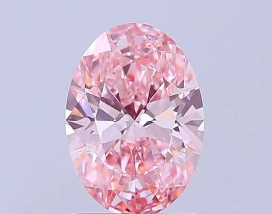 1.50ct Oval Lab Grown Diamond (Colour Fancy Vivid Pink, Clarity VS1, IGI Certified)