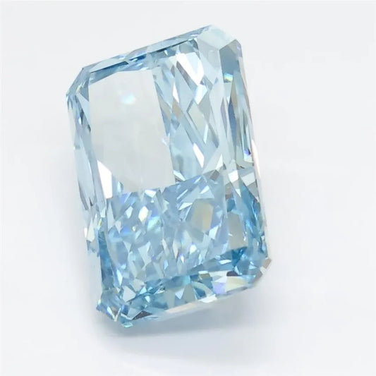 3.74ct Radiant Lab Grown Diamond (Colour Fancy Vivid Blue, Clarity VS1, IGI Certified)