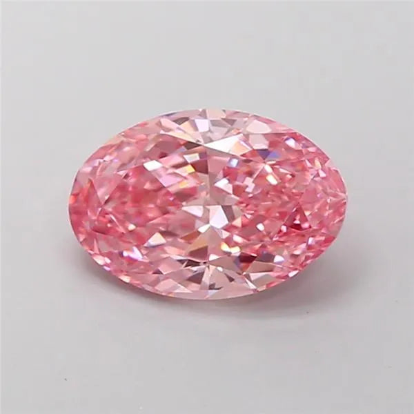 1.51ct Oval Lab Grown Diamond (Colour Fancy Vivid Pink, Clarity VS1, IGI Certified)