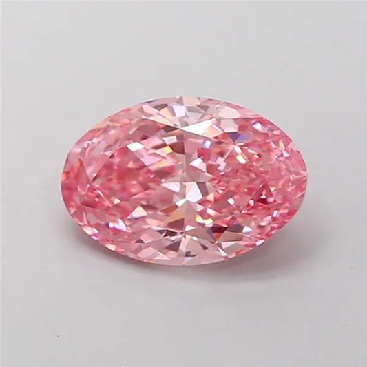 1.51ct Oval Lab Grown Diamond (Colour Fancy Vivid Pink, Clarity VS1, IGI Certified)