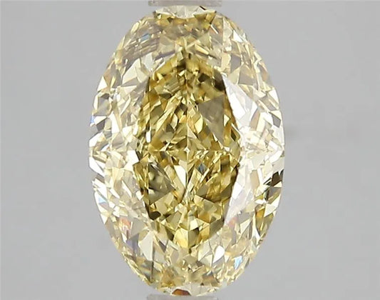 2.59ct Oval Lab Grown Diamond (Colour Fancy Intense Yellow, Clarity SI1, IGI Certified)