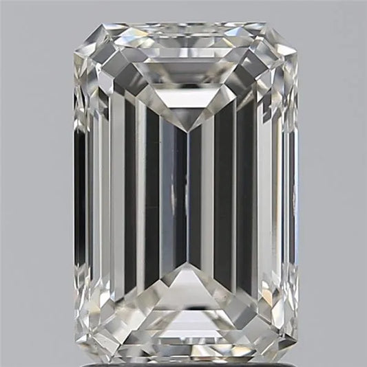 2.01ct Emerald Lab Grown Diamond (Colour G, Clarity SI1, IGI Certified)