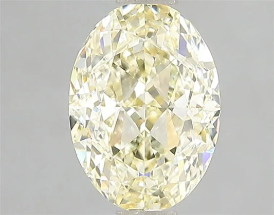 2.02ct Oval Lab Grown Diamond (Colour Fancy Light Yellow, Clarity VS1, IGI Certified)