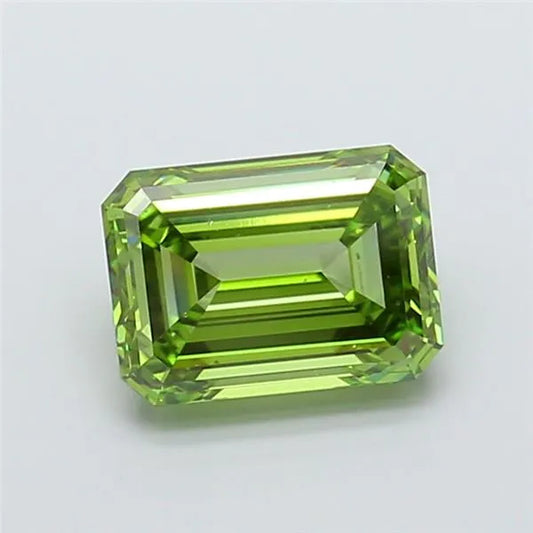 3.00ct Emerald Lab Grown Diamond (Colour Fancy Vivid Green, Clarity VS2, IGI Certified)