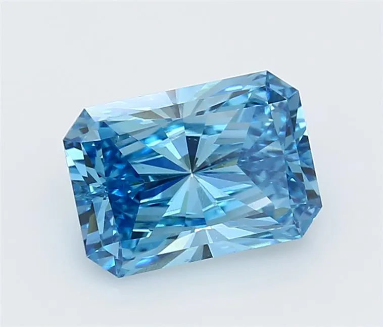 3.00ct Radiant Lab Grown Diamond (Colour Fancy Vivid Blue, Clarity VVS2, IGI Certified)