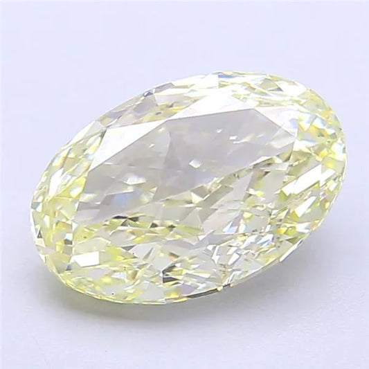 3.01ct Oval Lab Grown Diamond (Colour Light Yellow, Clarity VS2, IGI Certified)