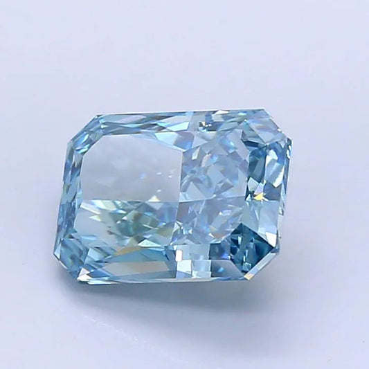 3.03ct Radiant Lab Grown Diamond (Colour Fancy Vivid Blue, Clarity VVS2, IGI Certified)