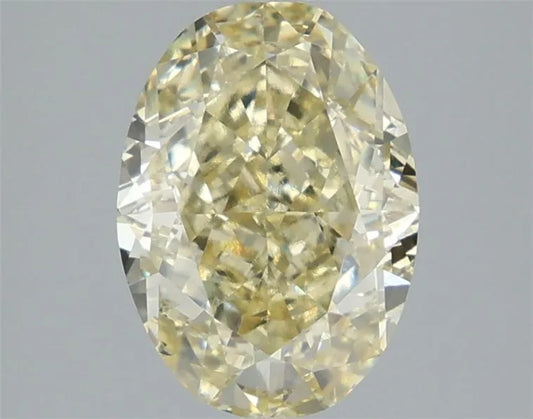 3.04ct Oval Lab Grown Diamond (Colour Fancy Light Yellow, Clarity VS1, IGI Certified)
