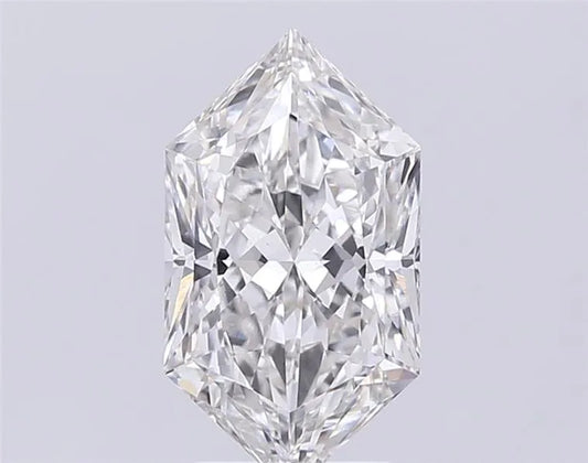 3.06ct Hexagonal Lab Grown Diamond (Colour G, Clarity VS1, IGI Certified)