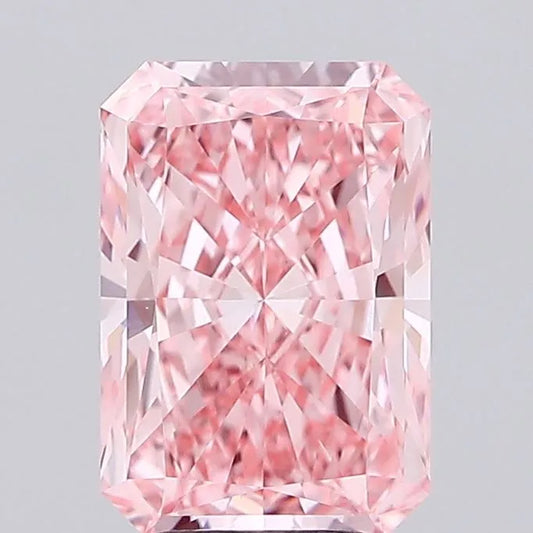 3.07ct Radiant Lab Grown Diamond (Colour Fancy Vivid Pink, Clarity VVS1, IGI Certified)