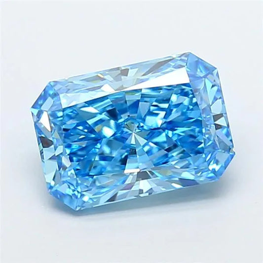 3.09ct Radiant Lab Grown Diamond (Colour Fancy Vivid Blue, Clarity VVS2, IGI Certified)