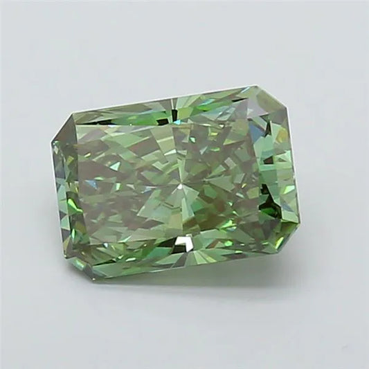 3.09ct Radiant Lab Grown Diamond (Colour Fancy Vivid Green, Clarity VVS2, IGI Certified)