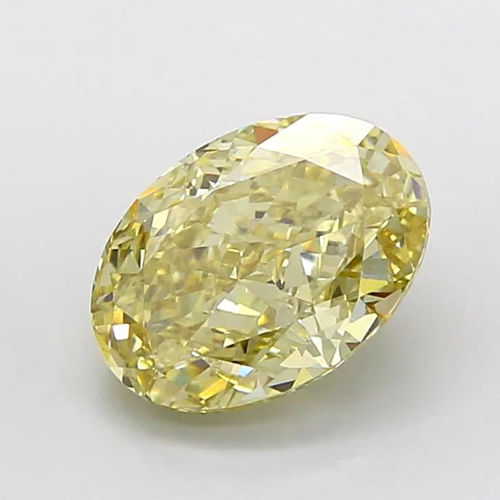 3.10ct Oval Lab Grown Diamond (Colour Fancy Intense Yellow, Clarity VS1, IGI Certified)