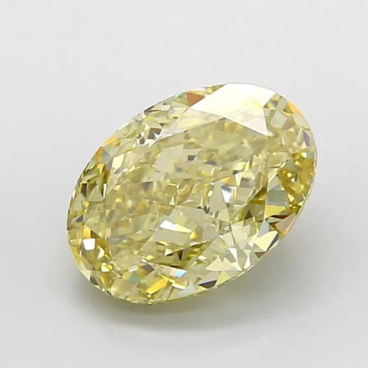 3.10ct Oval Lab Grown Diamond (Colour Fancy Intense Yellow, Clarity VS1, IGI Certified)