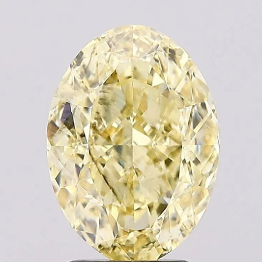3.12ct Oval Lab Grown Diamond (Colour Fancy Intense Yellow, Clarity SI1, IGI Certified)