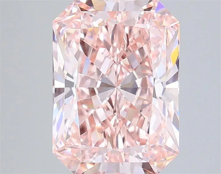 3.14ct Radiant Lab Grown Diamond (Colour Fancy Vivid Pink, Clarity VVS2, IGI Certified)