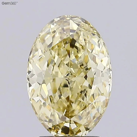 3.17ct Oval Lab Grown Diamond (Colour Fancy Intense Yellow, Clarity VS1, IGI Certified)
