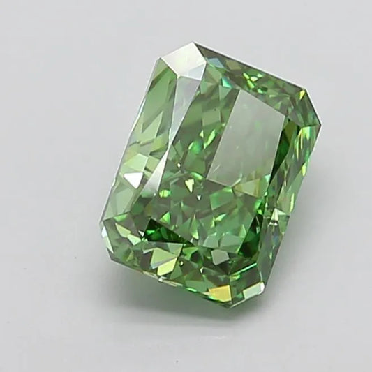 3.41ct Radiant Lab Grown Diamond (Colour Fancy Vivid Green, Clarity VS1, IGI Certified)